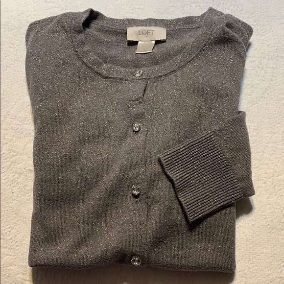 silver glitter cardigan